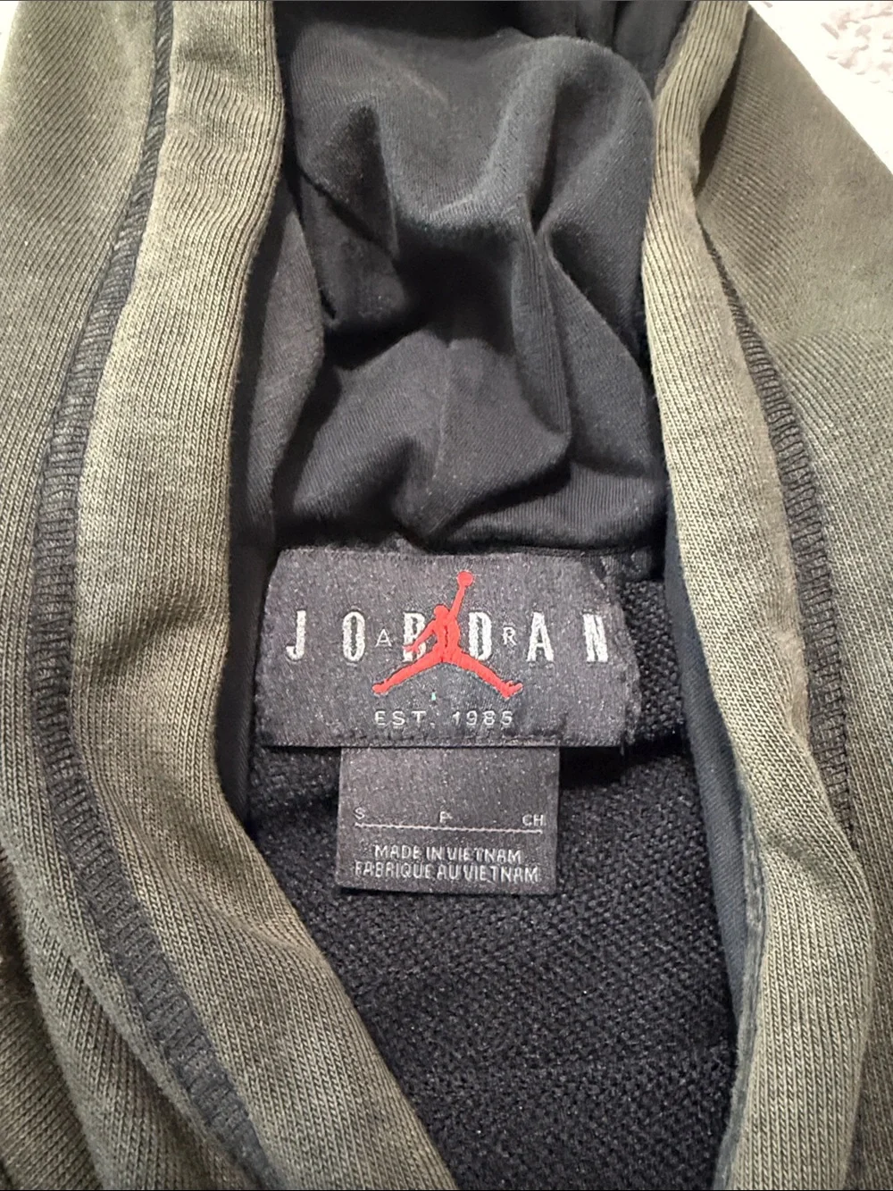 Jordan Zion Dri-FIT Performance Fleece Hoodie Olive Green Men’s Size Small
